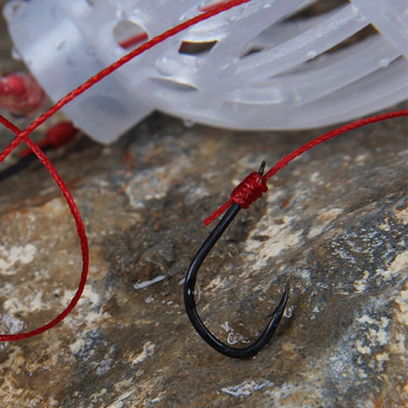 1Pcs Fishing Hooks Fishing Tackle Sea Box Hook Monsters with Six Strong Carbon Steel Plastics Carp Spherical Explosion Hook Tool