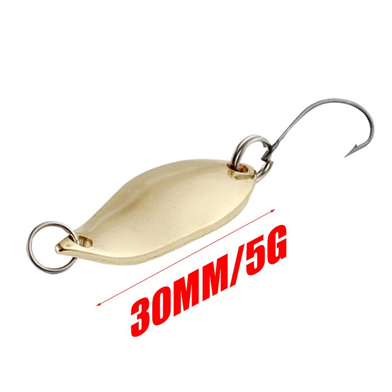 1Pcs Metal Spinner Spoon Fishing Lure 7g 10g 15g Gold Silver Rotating Hard Baits For Trout Pike Peche Feather Treble Hook Tackle