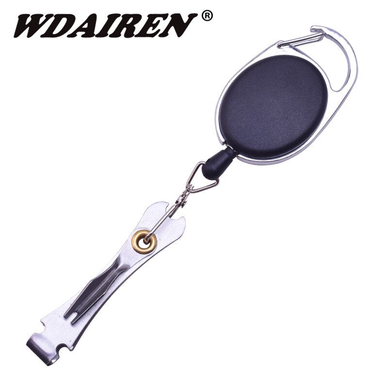 1Pcs/lot Fly Fishing Tackle Multipurpose Knot Tool Tie Fast Combo Fish Lines Clipper Zinger Retractor Scissors Hook Sharpener