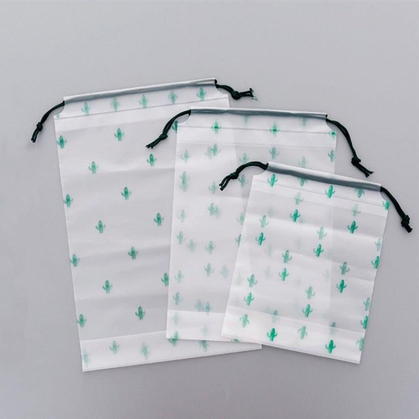 1pc Drawstring Swimming Bags Transparent Clothes Bag Sports Travel Storage Bags 3 Styles