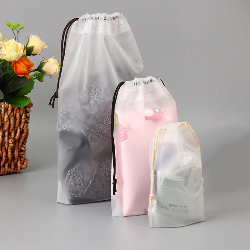 1pc Drawstring Swimming Bags Transparent Clothes Bag Sports Travel Storage Bags 3 Styles
