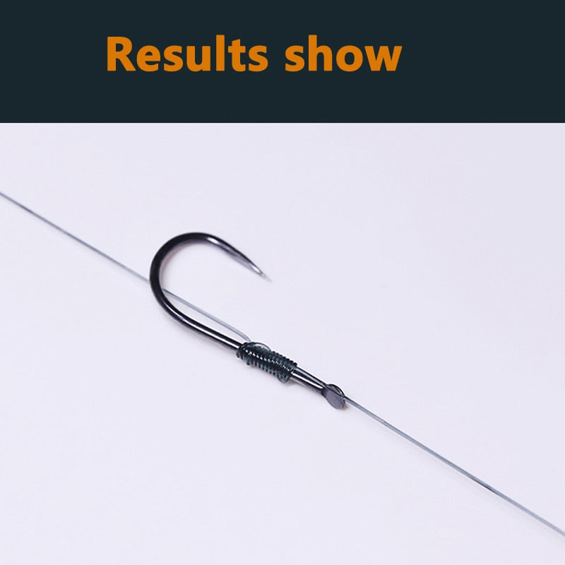 1pc Flaky Stainless Steel Fishing Hook Tier Knots Tie Loop Tyer Tools Kit Fishing Line Knotter Tying Fishing Tool