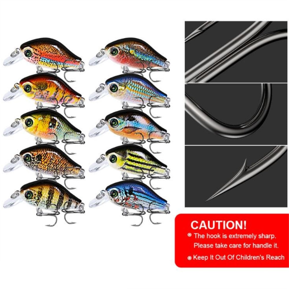 1pcs 52mm 8.5g Crank Fishing Lure Wobbler Floating Artificial plastic Hard Bait Trout Crankbait Bass Pike Japan Fishing Tackle