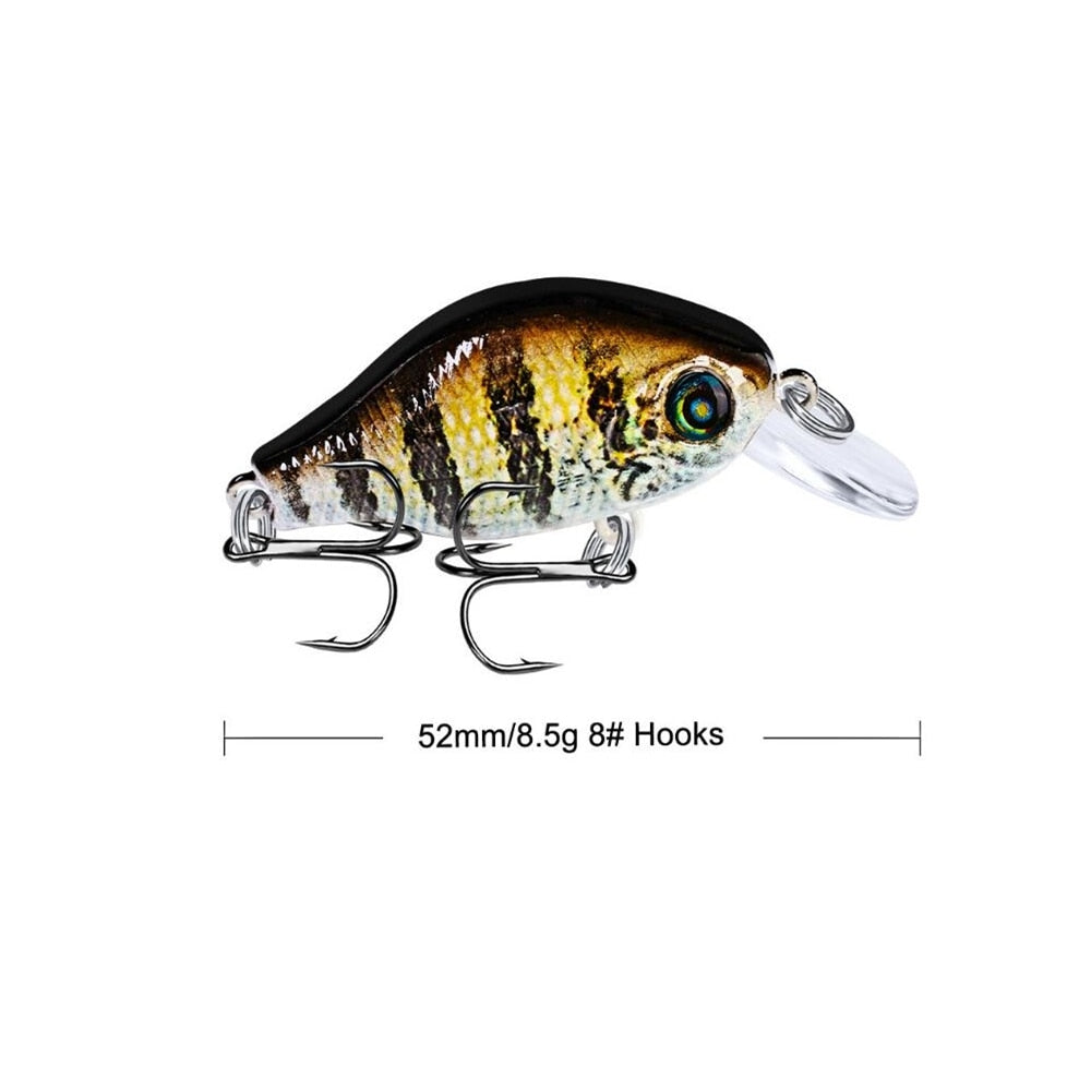 1pcs 52mm 8.5g Crank Fishing Lure Wobbler Floating Artificial plastic Hard Bait Trout Crankbait Bass Pike Japan Fishing Tackle