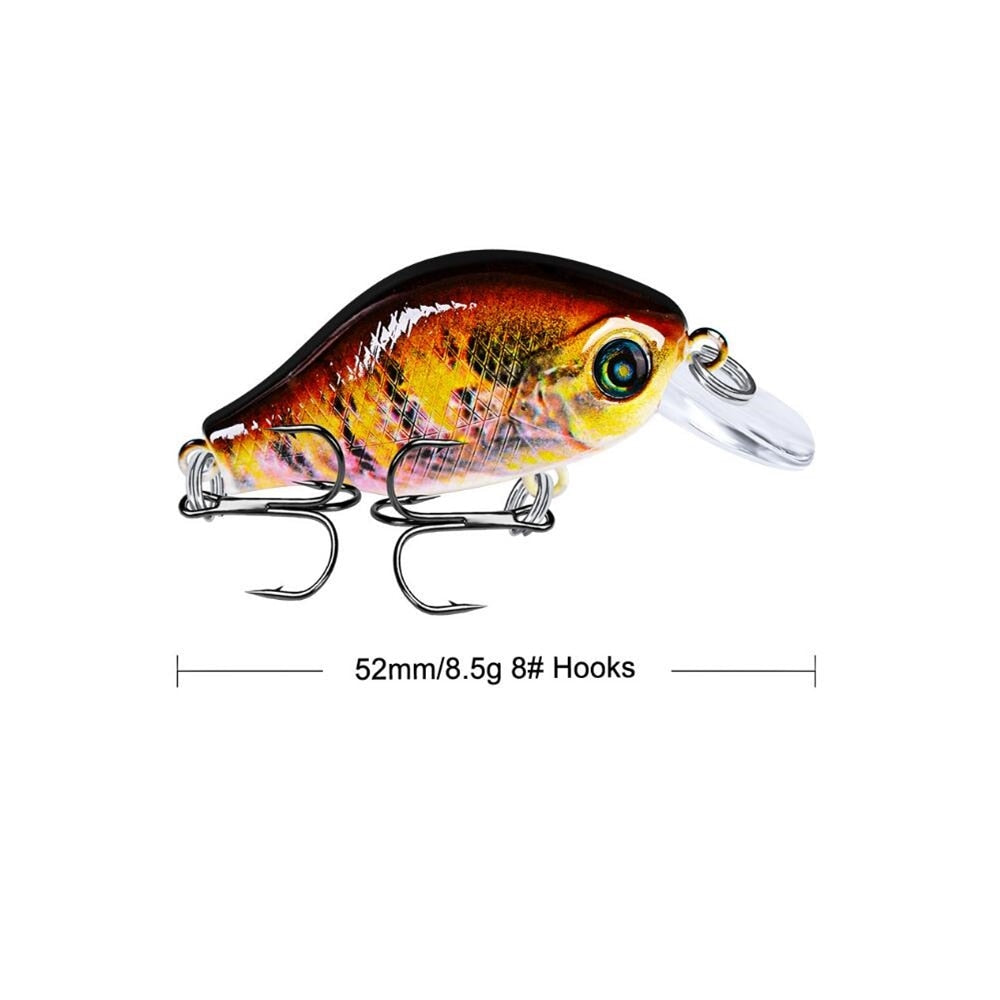 1pcs 52mm 8.5g Crank Fishing Lure Wobbler Floating Artificial plastic Hard Bait Trout Crankbait Bass Pike Japan Fishing Tackle