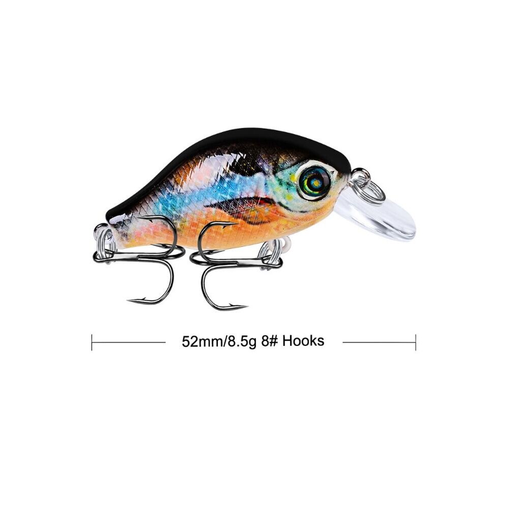 1pcs 52mm 8.5g Crank Fishing Lure Wobbler Floating Artificial plastic Hard Bait Trout Crankbait Bass Pike Japan Fishing Tackle