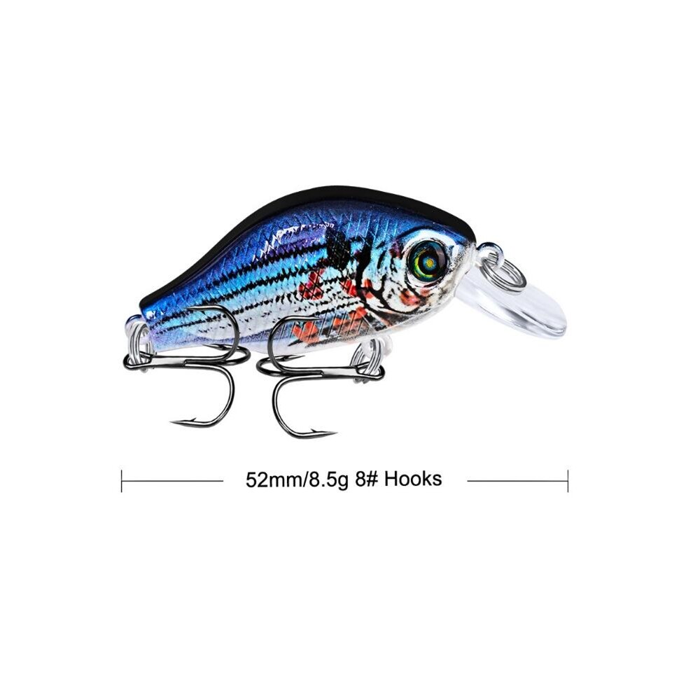 1pcs 52mm 8.5g Crank Fishing Lure Wobbler Floating Artificial plastic Hard Bait Trout Crankbait Bass Pike Japan Fishing Tackle