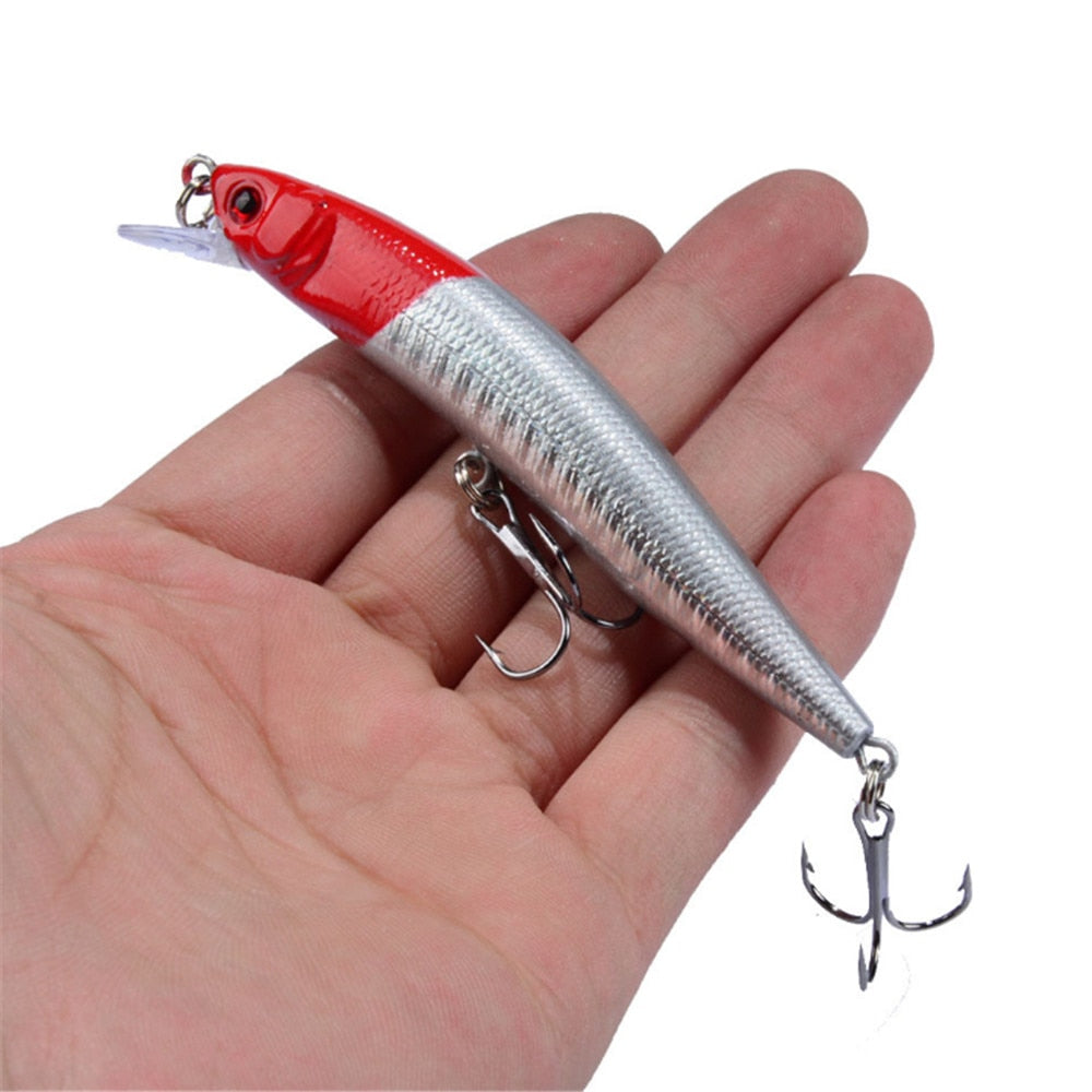 1pcs 8.2g 10cm 10 Colors Hard Bait Minnow Fishing lures Peche Bass Trolling Artificial Hard Bait Crankbait Carp Fishing Tackle