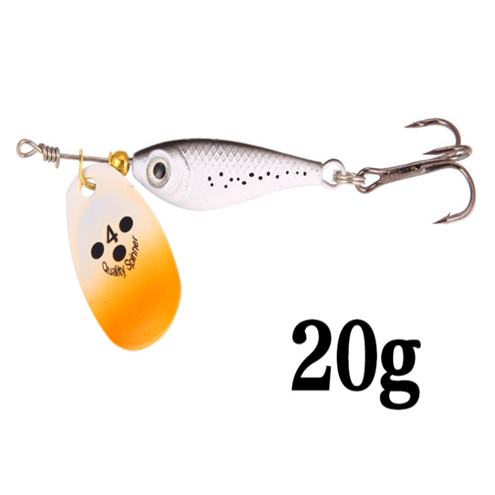 1pcs Rotating Metal Spinner Fishing Lures 11g 15g 20g  Sequins Iscas Artificial Hard Bait Crap Bass Pike Fishing Tackle
