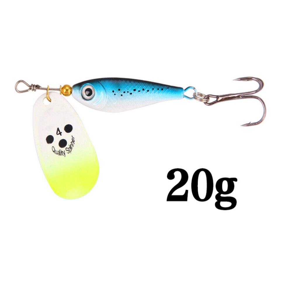1pcs Rotating Metal Spinner Fishing Lures 11g 15g 20g  Sequins Iscas Artificial Hard Bait Crap Bass Pike Fishing Tackle