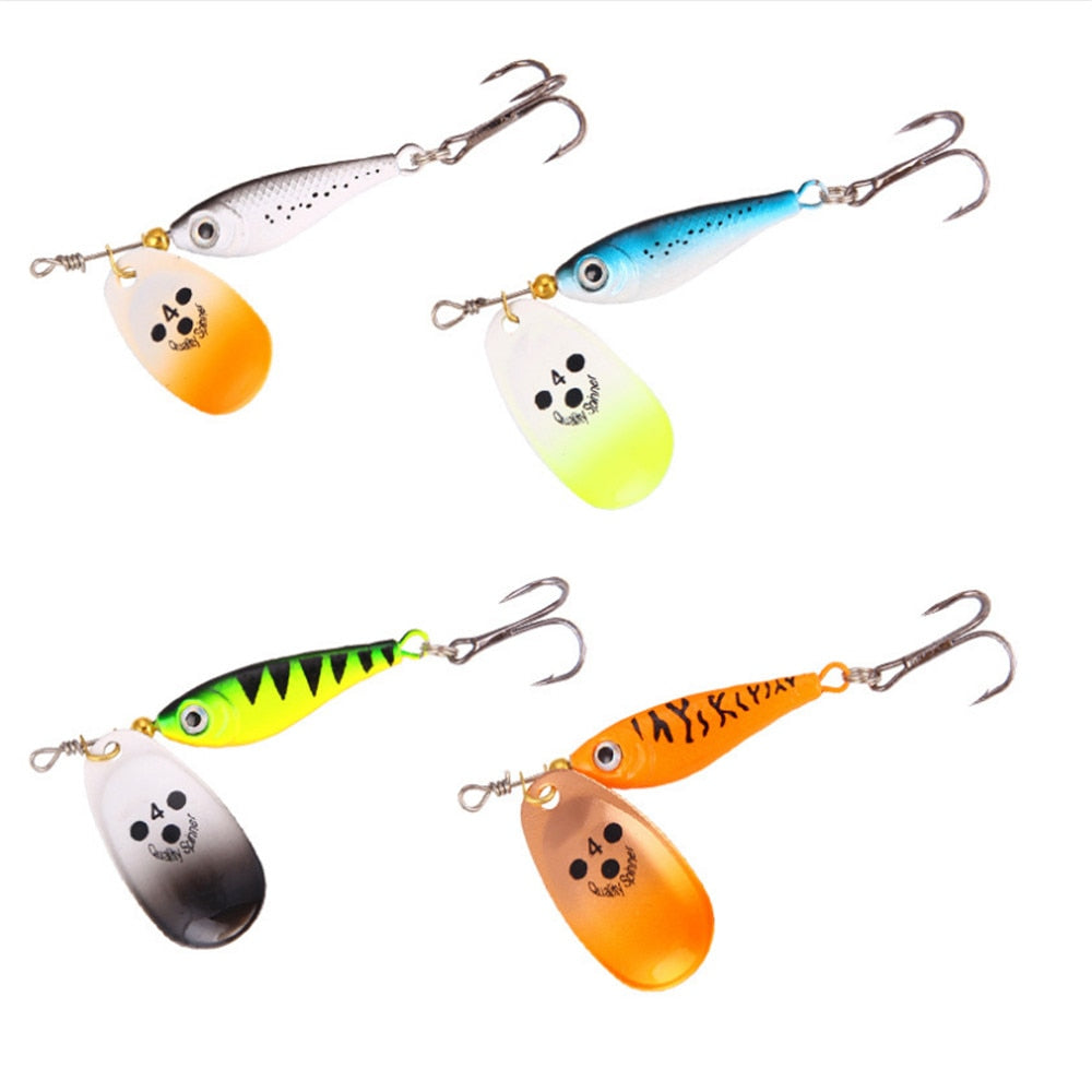 1pcs Rotating Metal Spinner Fishing Lures 11g 15g 20g  Sequins Iscas Artificial Hard Bait Crap Bass Pike Fishing Tackle