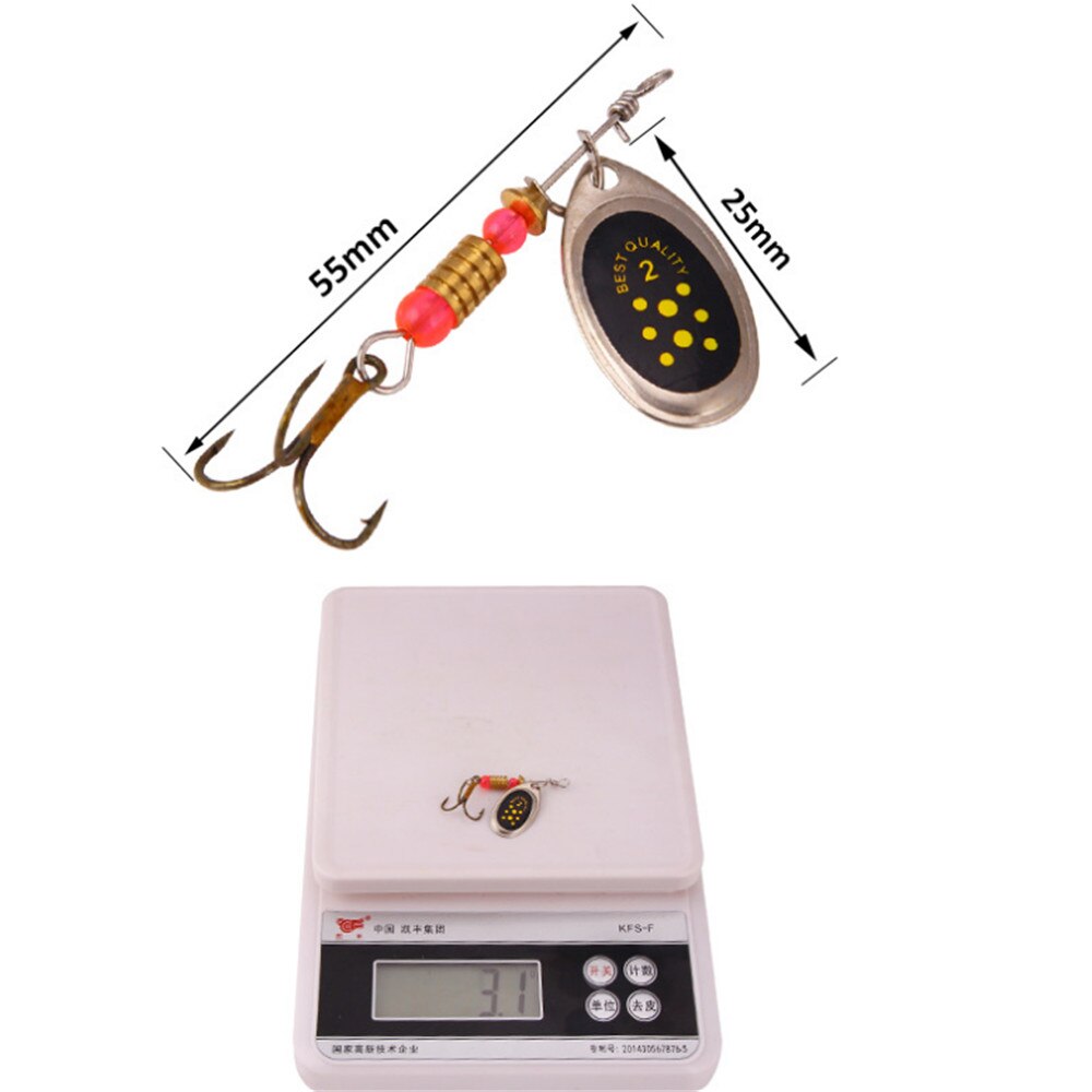 1pcs Rotating Metal Spinner Fishing Lures 11g 15g 20g  Sequins Iscas Artificial Hard Bait Crap Bass Pike Fishing Tackle