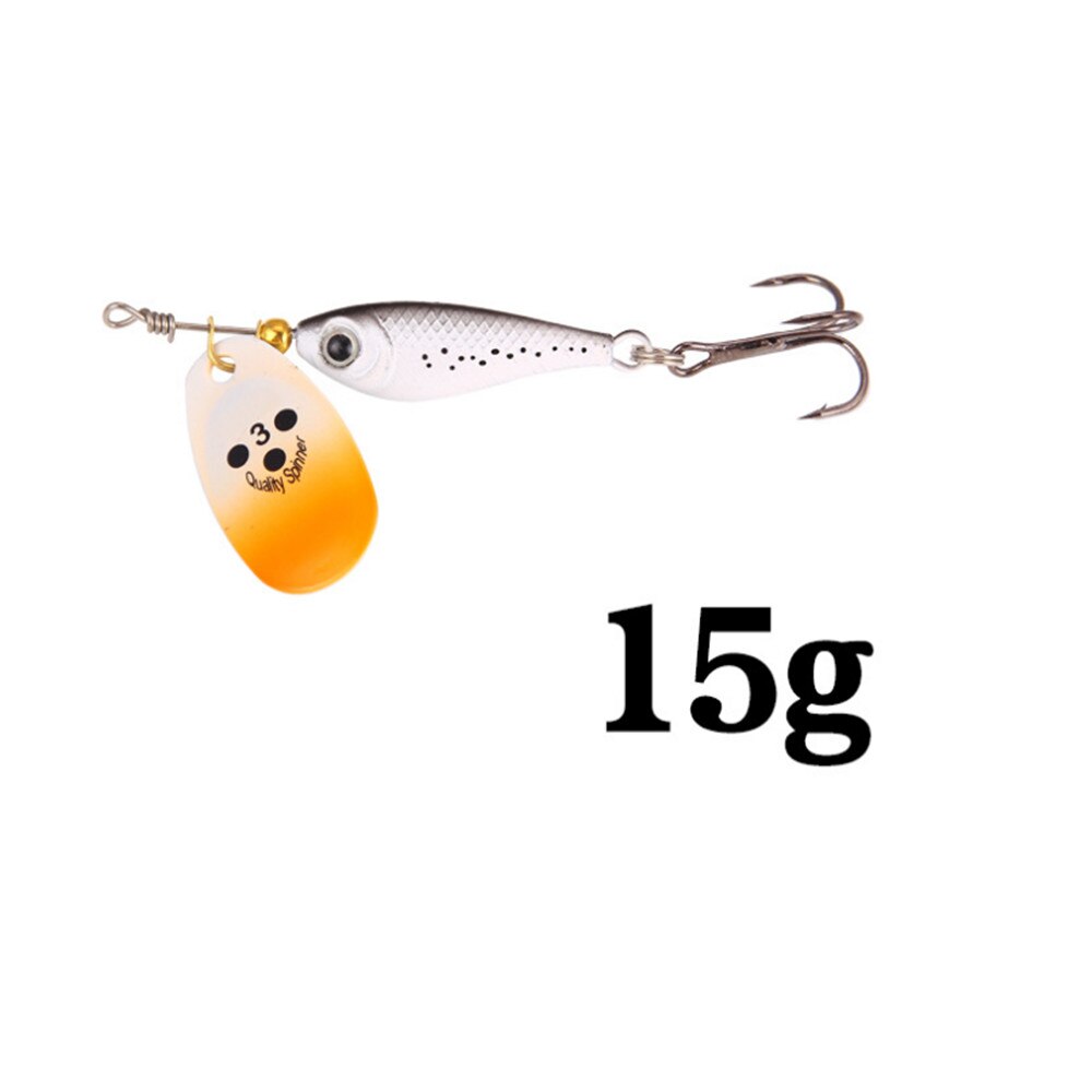 1pcs Rotating Metal Spinner Fishing Lures 11g 15g 20g  Sequins Iscas Artificial Hard Bait Crap Bass Pike Fishing Tackle