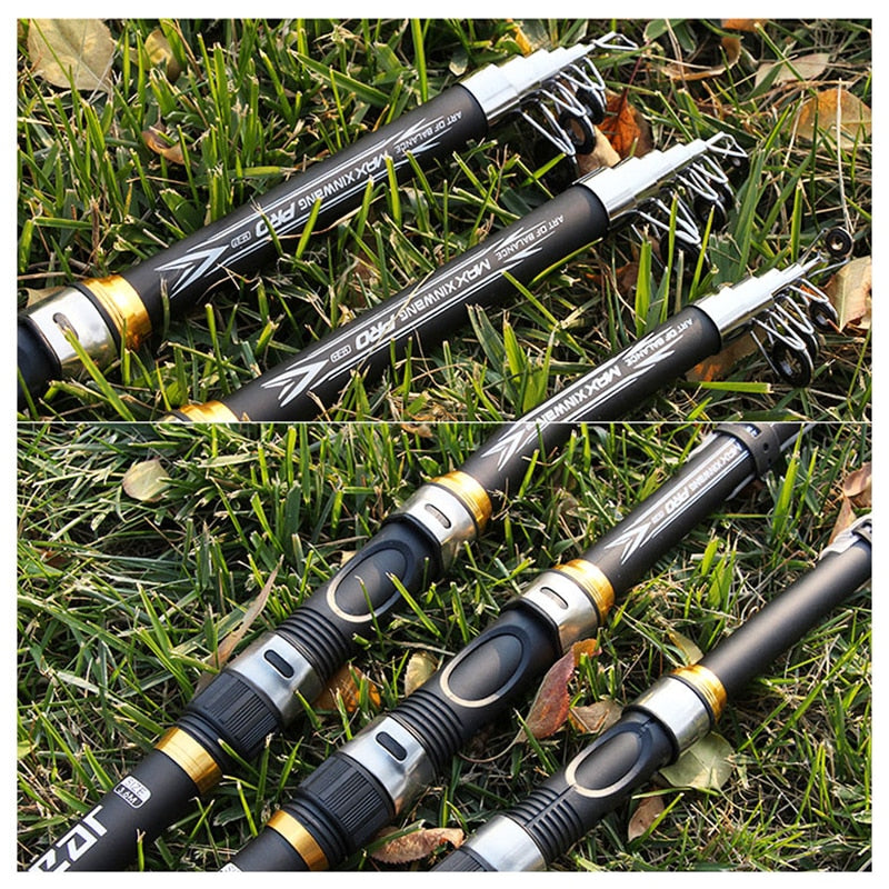 2.1M -3.6M Carp Fishing Rod feeder Hard FRP Carbon Fiber Telescopic Fishing Rod Fishing Pole