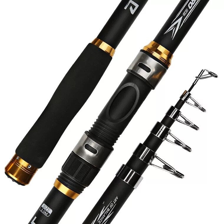 2.1M -3.6M Carp Fishing Rod feeder Hard FRP Carbon Fiber Telescopic Fishing Rod Fishing Pole