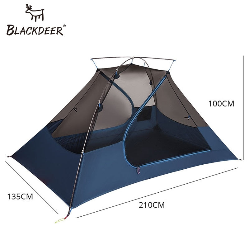 2 Person Upgraded Ultralight Tent 20D Nylon Silicone Coated Fabric Waterproof Tourist Backpacking