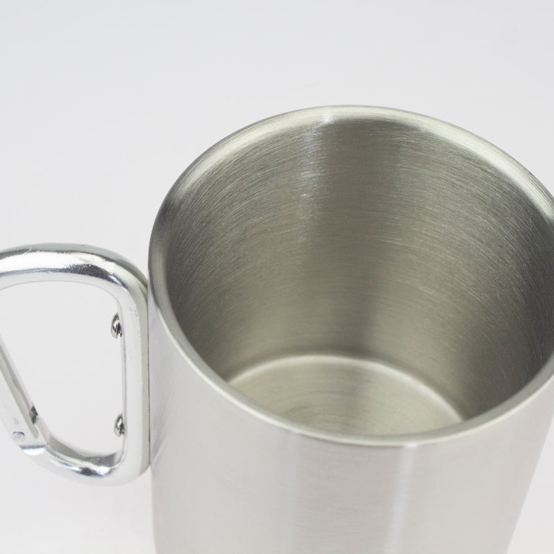 200ml,250ml,300ml Isolating Travel Mug Double Wall Stainless Steel Outdoor Cup Carabiner Hook Handle