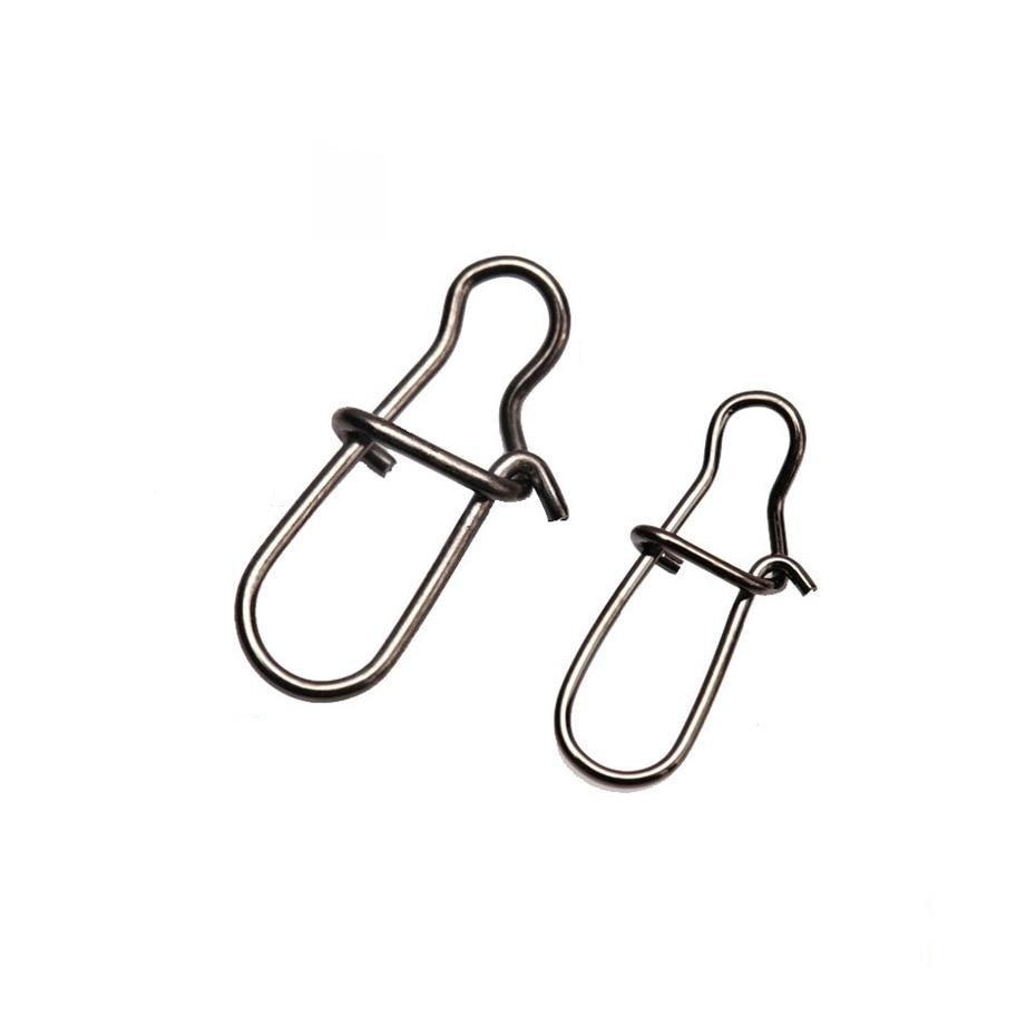 2017 Hot 100pcs/lot bearking nice Snap Fishing Barrel Swivel Safety Snaps Hooks Fishhook Fishing Tackle Box Accessory tool lures