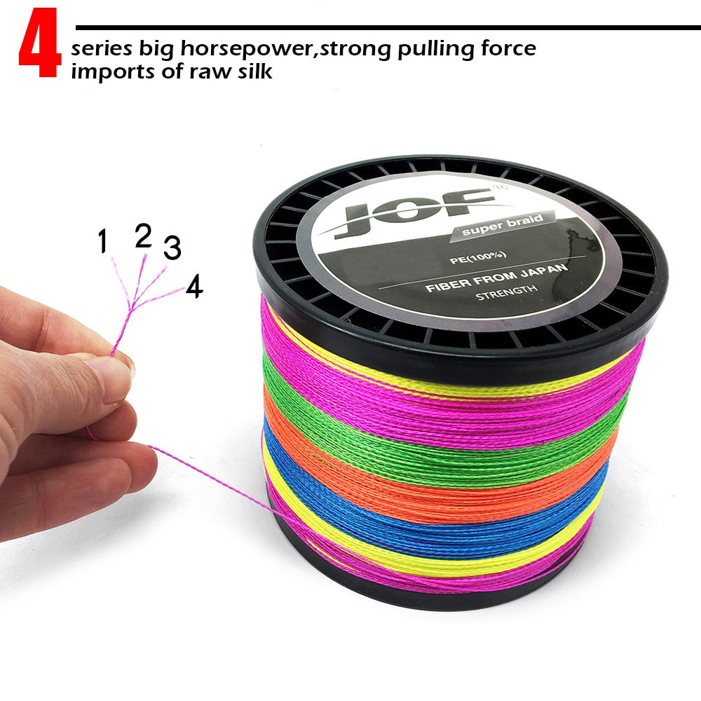 2018 JOF 300m 500m 1000m 10LB - 80LB PE Multifilament 4 Strands Braid Line Ocean Fishing Super