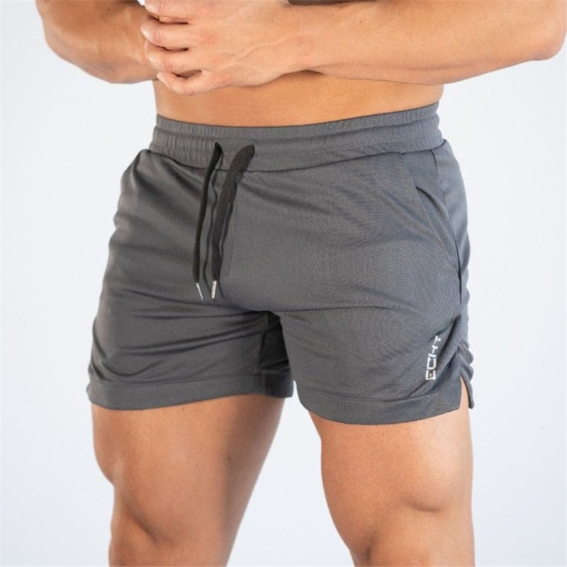 Fitness Bodybuilding Shorts Man Summer Gyms Workout Male Breathable Mesh Quick Dry Sportswear Jogger