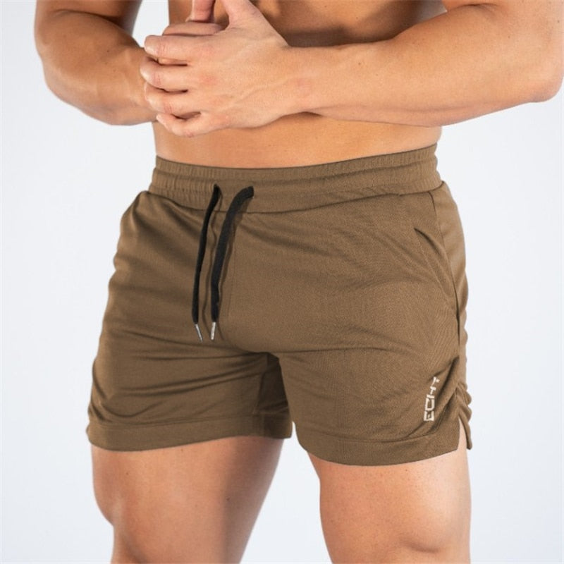 Fitness Bodybuilding Shorts Man Summer Gyms Workout Male Breathable Mesh Quick Dry Sportswear Jogger