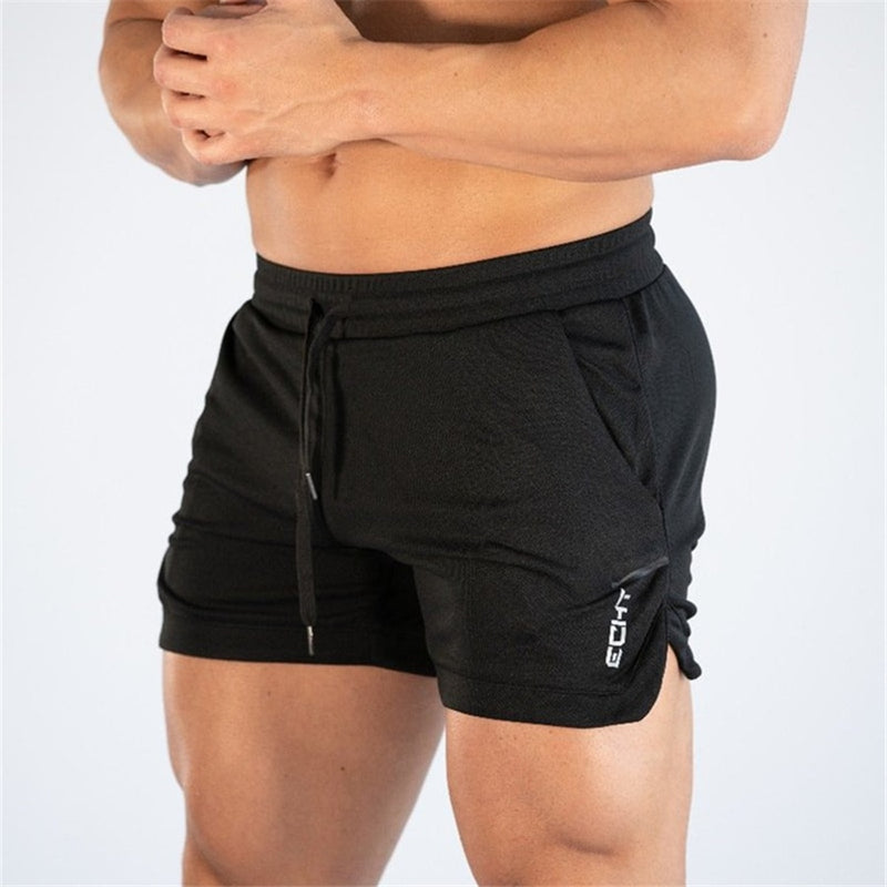 Fitness Bodybuilding Shorts Man Summer Gyms Workout Male Breathable Mesh Quick Dry Sportswear Jogger