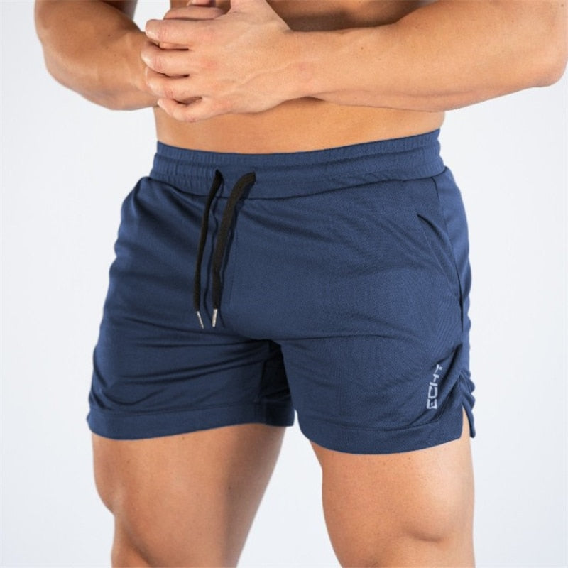 Fitness Bodybuilding Shorts Man Summer Gyms Workout Male Breathable Mesh Quick Dry Sportswear Jogger
