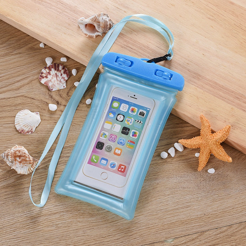 2019 Runseeda 6Inch Floating Airbag Swimming Bag Waterproof Mobile Phone Pouch Cell Phone Case For