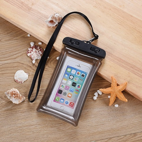 2019 Runseeda 6Inch Floating Airbag Swimming Bag Waterproof Mobile Phone Pouch Cell Phone Case For