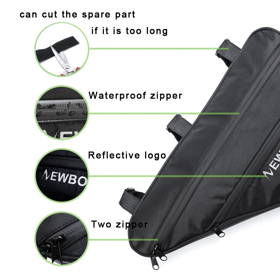 Large Bicycle Triangle Bag Bike Frame Front Tube Bag Waterproof Cycling Bag Pannier Ebike Tool Bag