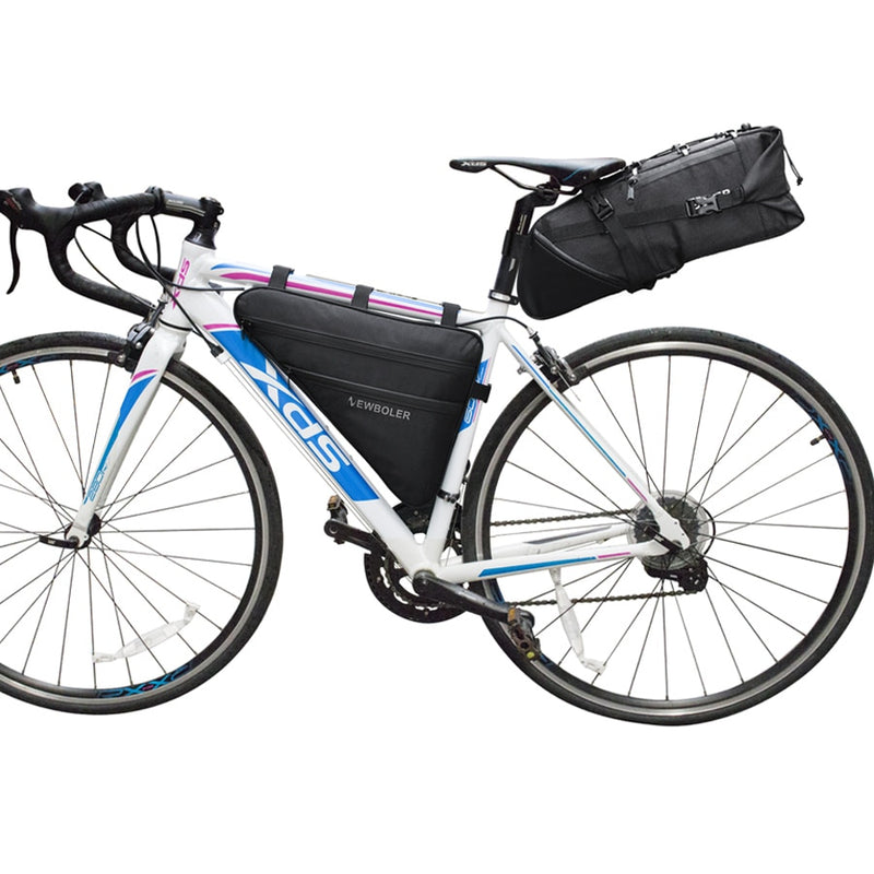 Large Bicycle Triangle Bag Bike Frame Front Tube Bag Waterproof Cycling Bag Pannier Ebike Tool Bag