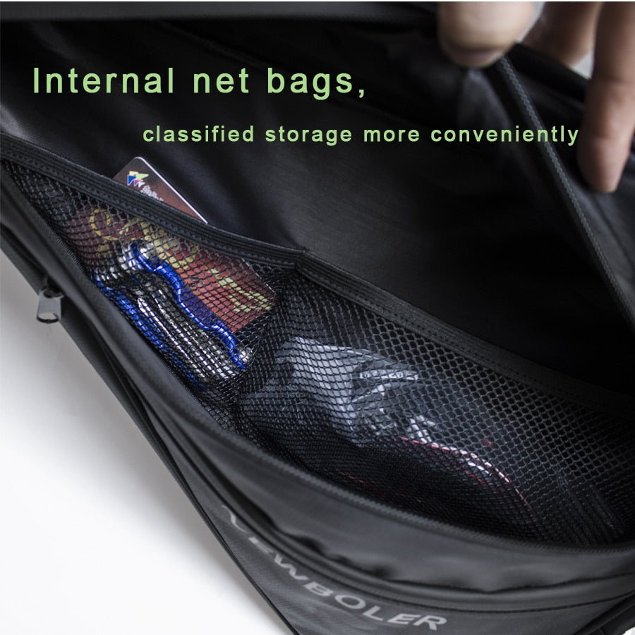 Large Bicycle Triangle Bag Bike Frame Front Tube Bag Waterproof Cycling Bag Pannier Ebike Tool Bag