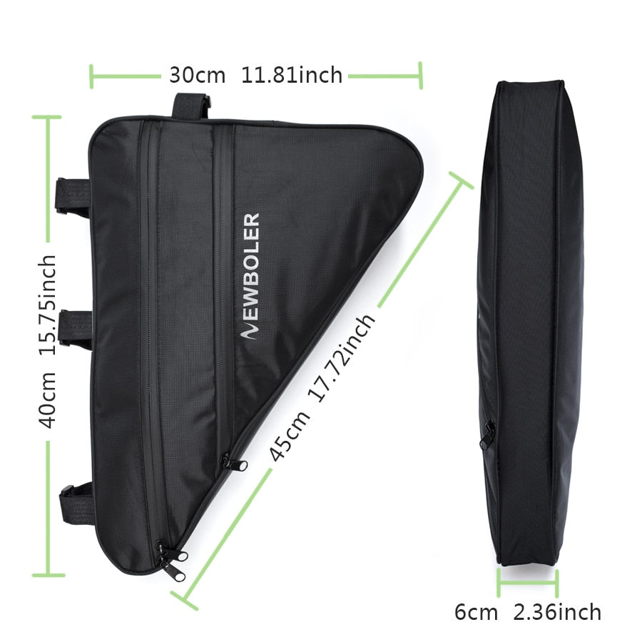 Large Bicycle Triangle Bag Bike Frame Front Tube Bag Waterproof Cycling Bag Pannier Ebike Tool Bag