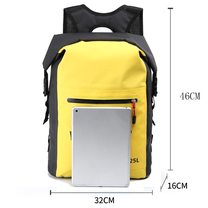 25L Outdoor Waterproof Swimming Bag Backpack Bucket Dry Sack Storage Bag Rafting Sports Kayaking