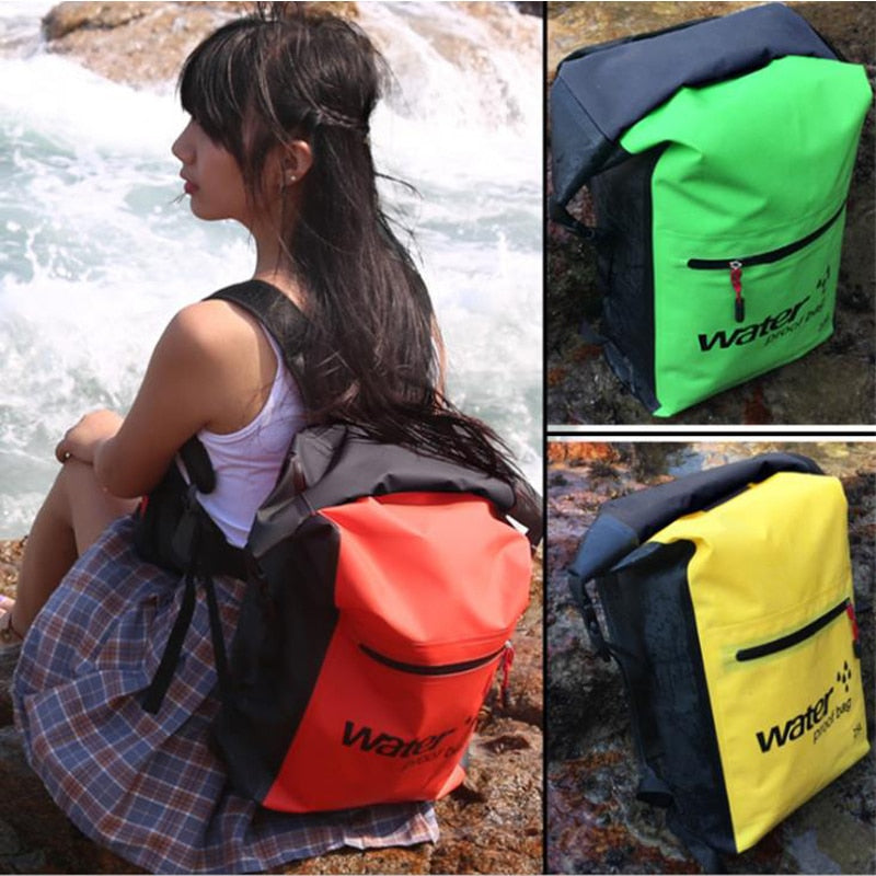 25L Outdoor Waterproof Swimming Bag Backpack Bucket Dry Sack Storage Bag Rafting Sports Kayaking