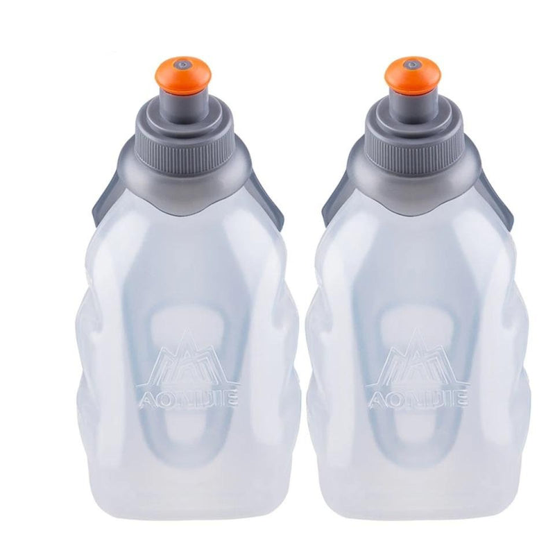 2pcs Water Bottle Kettle Flask Storage Container For Running Hydration Belt Backpack