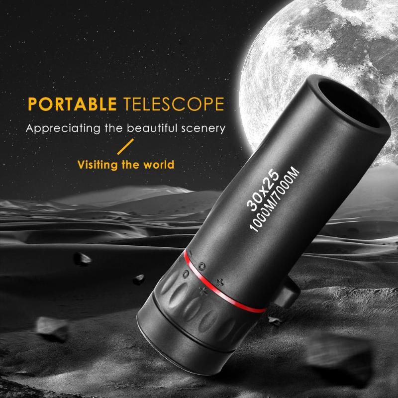 30*25 Optical Zoom Field Glasses Telescopes Clear View Red Film Hunting HD Binoculars Adjustable