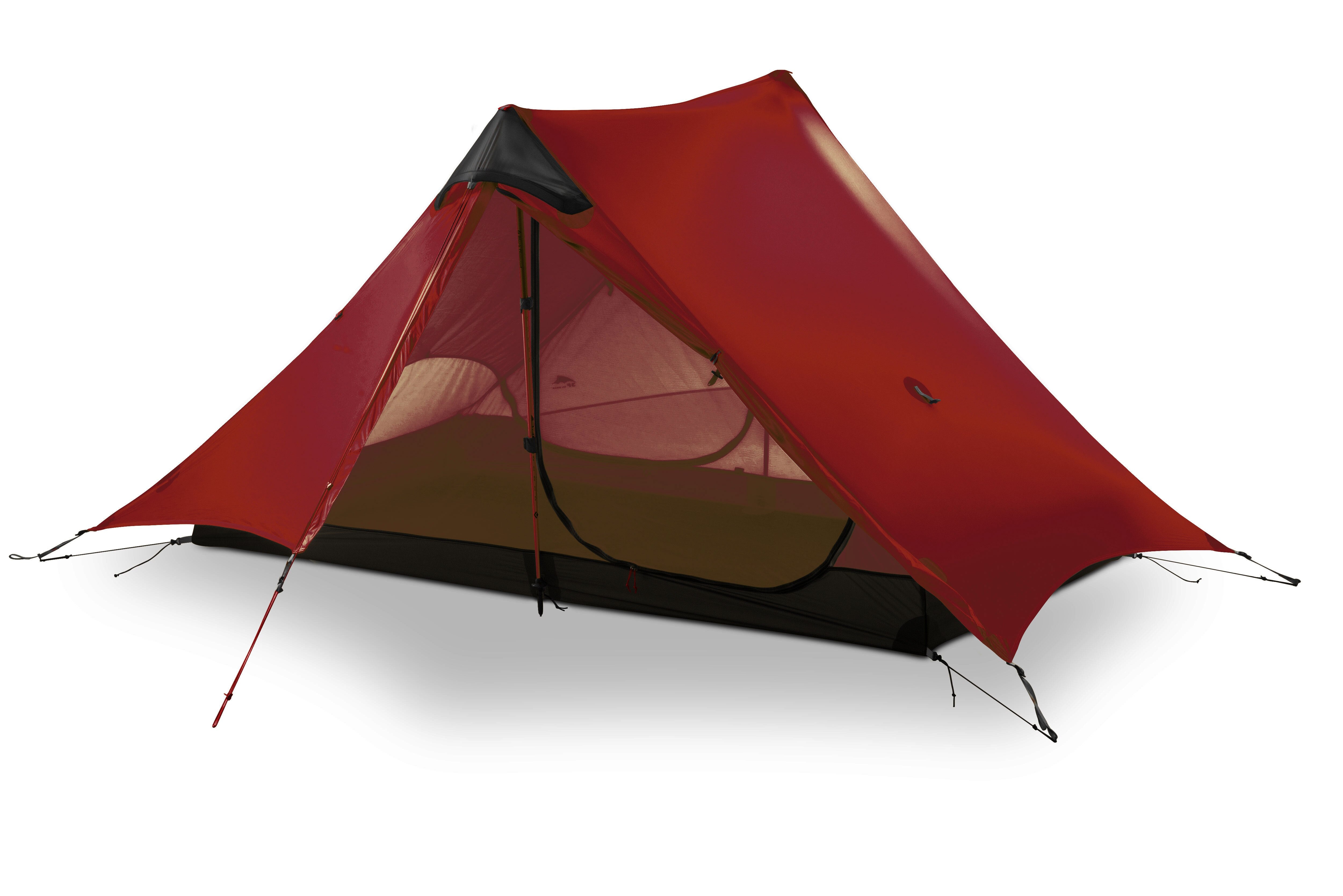 Lanshan 2 Rodless Tent 2 Person 15D Silnylon Tent Oudoor Ultralight Camping Tent 3 4 Season