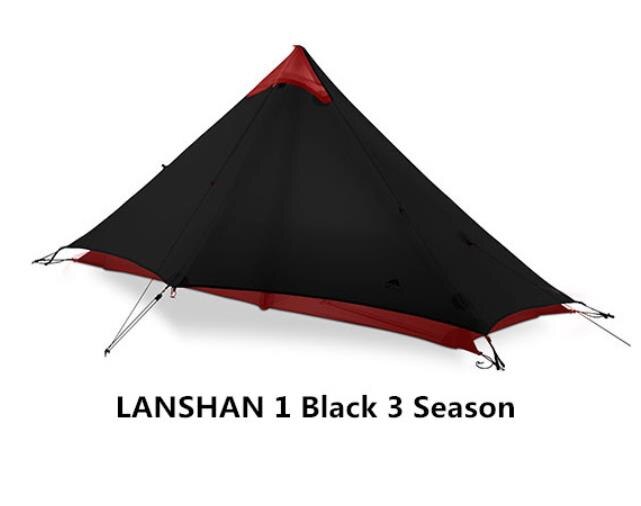 Lanshan 2 Rodless Tent 2 Person 15D Silnylon Tent Oudoor Ultralight Camping Tent 3 4 Season