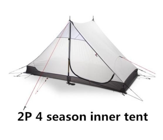 Lanshan 2 Rodless Tent 2 Person 15D Silnylon Tent Oudoor Ultralight Camping Tent 3 4 Season