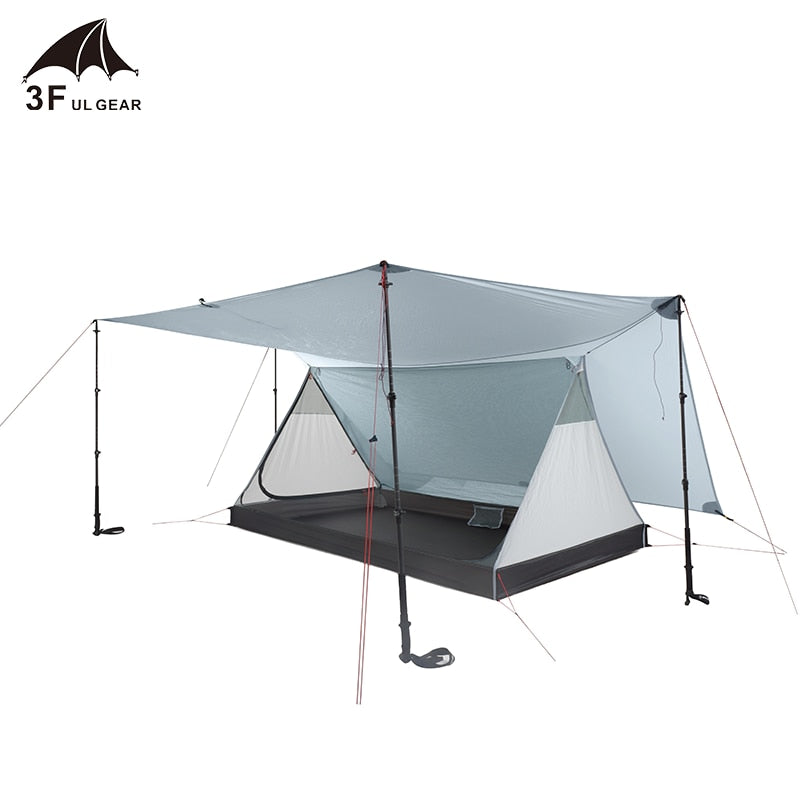 Shanjing 2 Person Ultralight 3 Season 20D Silnylon Rodless Multifunction Tent
