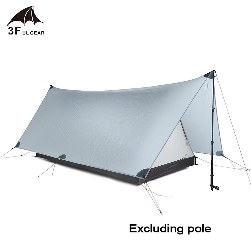Shanjing 2 Person Ultralight 3 Season 20D Silnylon Rodless Multifunction Tent
