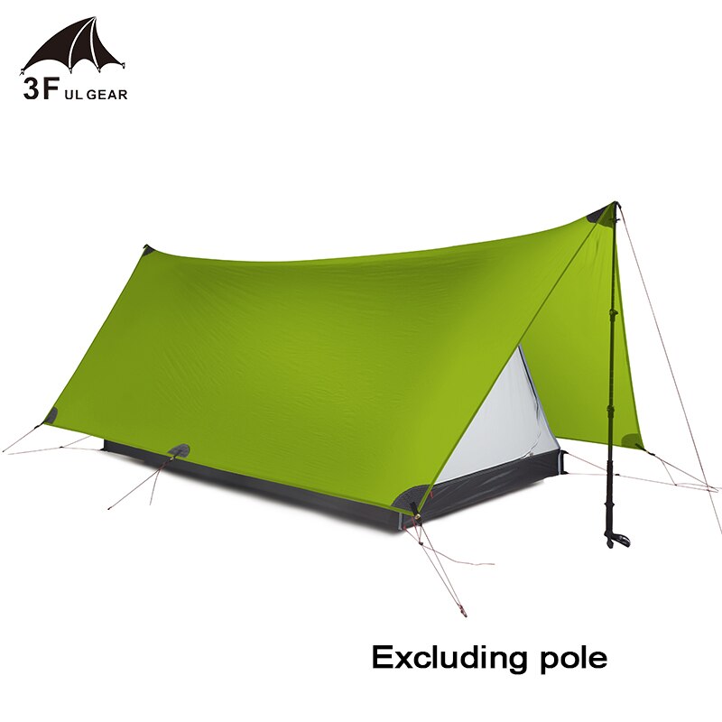 Shanjing 2 Person Ultralight 3 Season 20D Silnylon Rodless Multifunction Tent