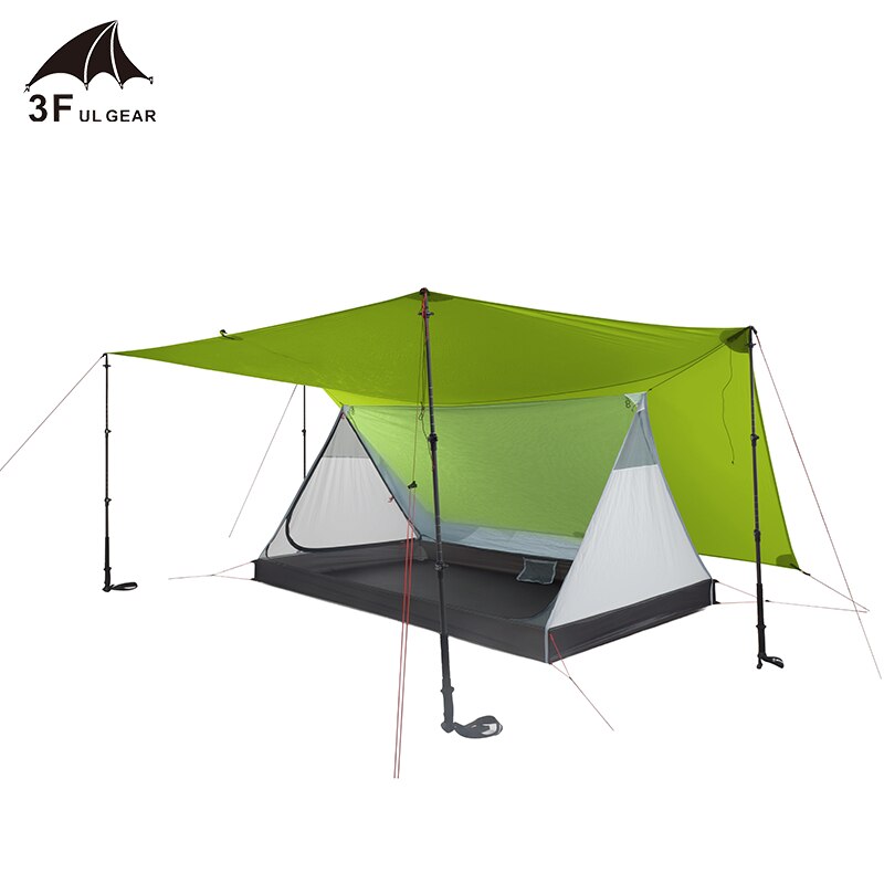 Shanjing 2 Person Ultralight 3 Season 20D Silnylon Rodless Multifunction Tent