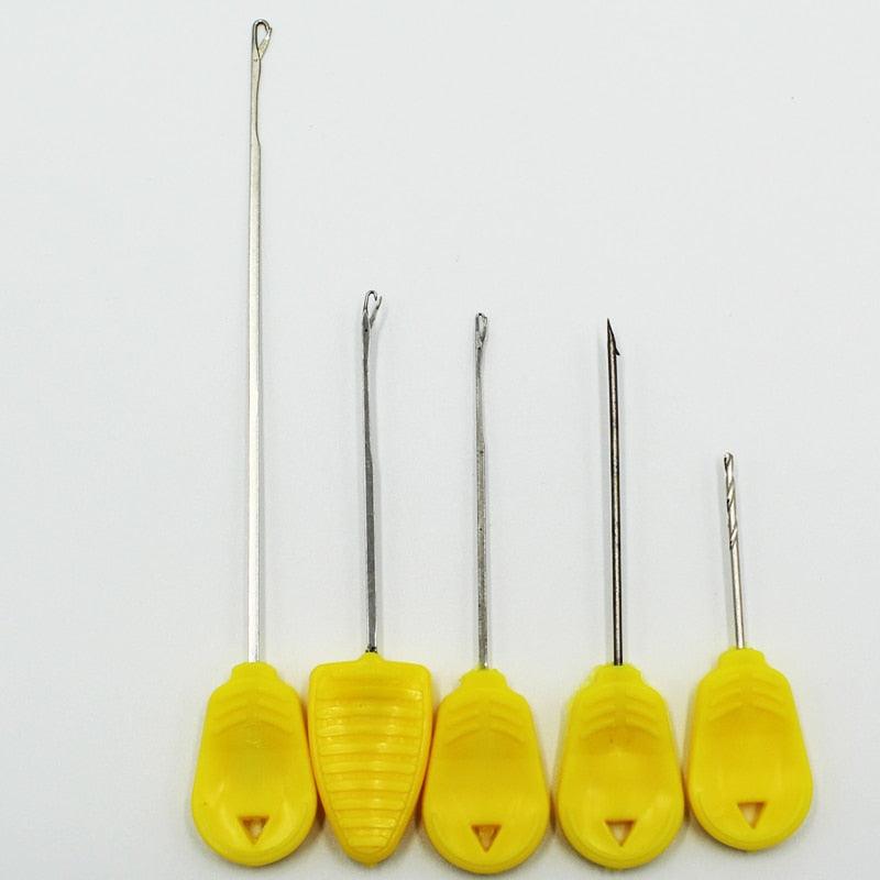 3pcs Carp Fishing Rigging Tool Crochet Hook Stringer Needles Combo Boillie Drill Needle for Fishing Lure Baits Kit Set Tackle