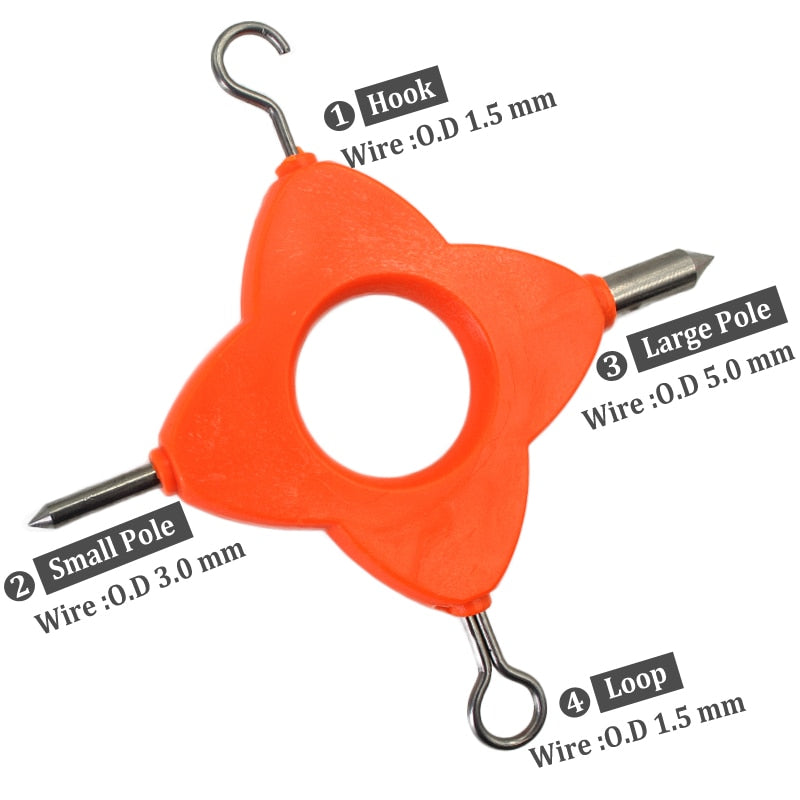 4 in 1 Multi Puller Tool Carp Fishing Line Knotting Knotless Knot Tool for Carp Rig D Rig Making Accessories Fishing Tackle Toos