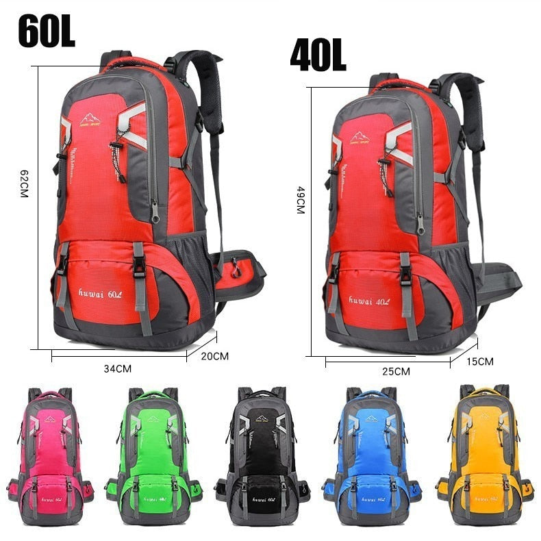 40L/60L Waterproof Outdoor Travel Backpack Camping Trekking Bag For Man Woman Climbing Hiking