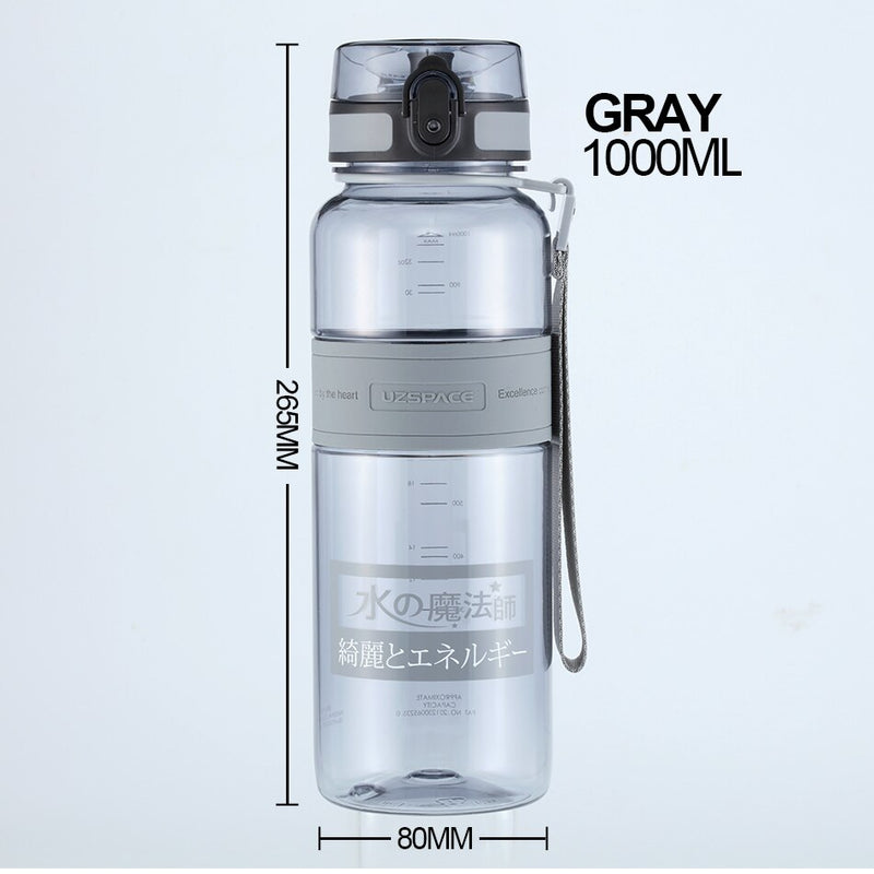 500/1000ml Water Bottles BPA Free Shaker Outdoor Sport Tour Drink Bottle Portable Leakproof