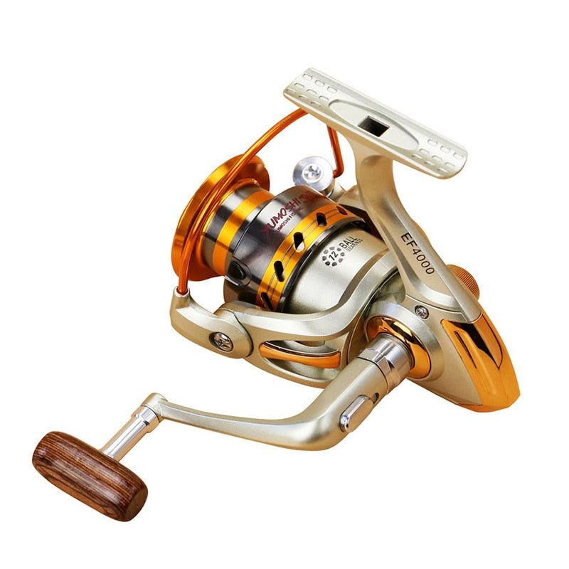 500-9000 series Distant Wheel Metal Spinning Fishing Reel 5.5:1 12 Bearing Balls Fishing Wheel Rotate the spool Fishing coil