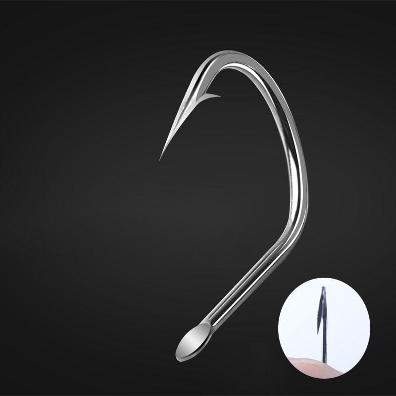 50PCS/lot Izu 1-13# High carbon steel Crooked Barbed Fishhook Black Flat pond carp fishing hooks set Accessories tool tackle